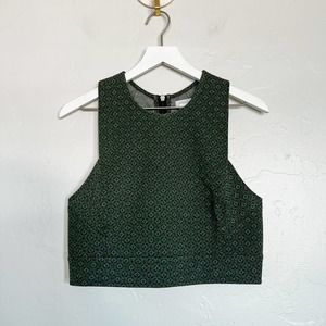 Cooperative Green Floral Crop Top